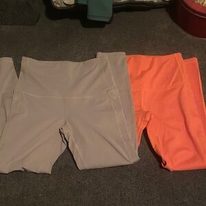 DGS Orange and Tan leggings with side pockets